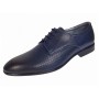Pantofi Derby bărbați bleumarin din piele naturală perforată 346ABLM